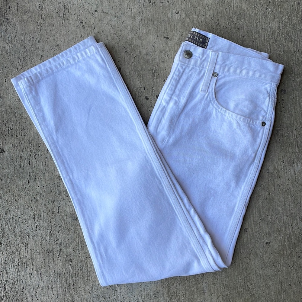 J. Crew White Shoreditch Straight Leg Jeans